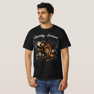 Haunted House Spooky T-Shirt - Black 👻🎃