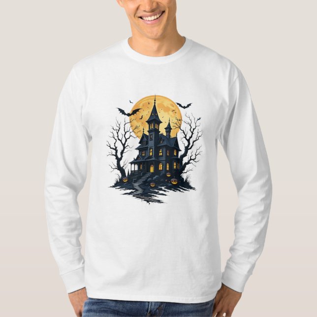 haunted house t-shirt design (Front)