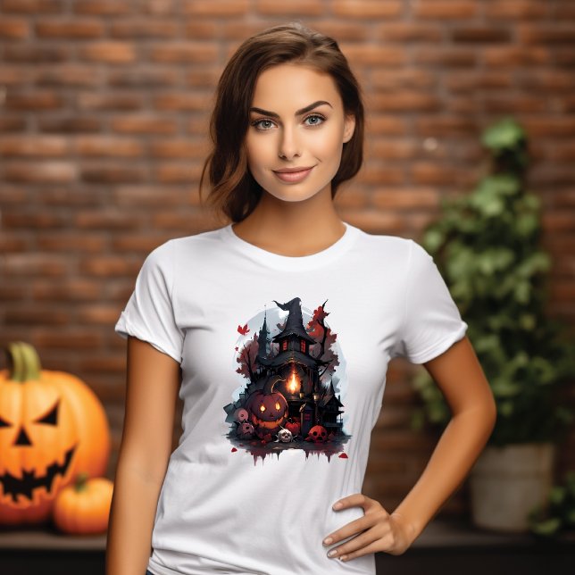 Haunted House T-shirt & Halloween pumpkins (Creator Uploaded)