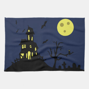 Haunted House Tea Towel