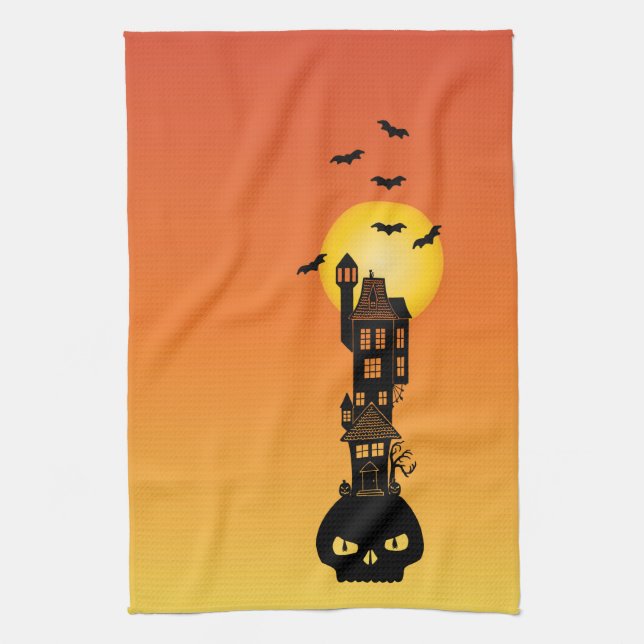 Haunted House Tea Towel (Vertical)
