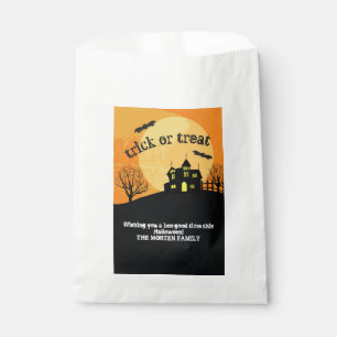 Haunted house trick or treat bag