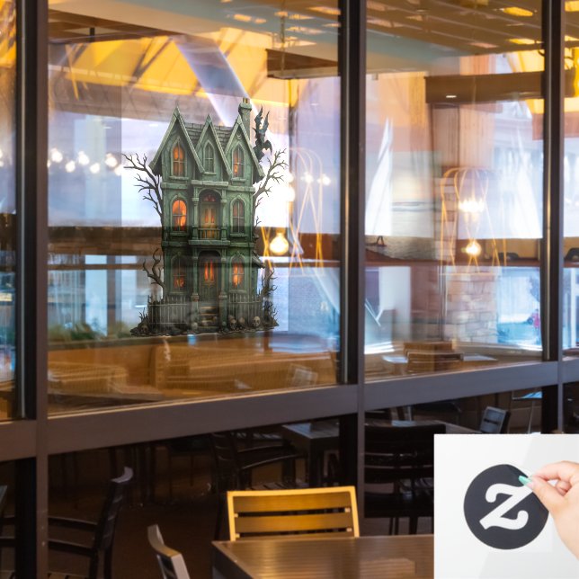 Haunted House Window Cling (Restaurant Window)