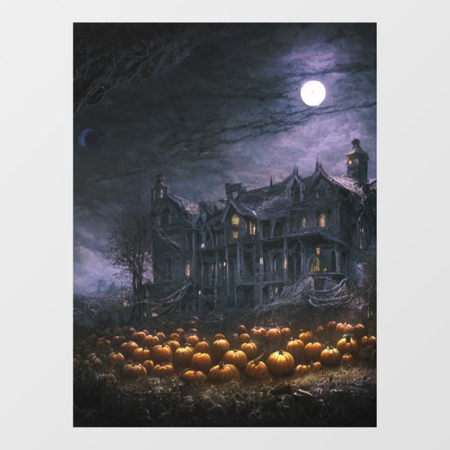 Haunted House Window Cling (Sheet)