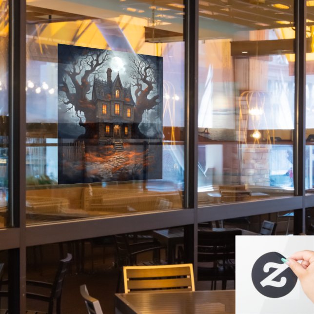 Haunted House Window Cling (Restaurant Window)