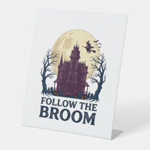 Haunted House Witch Shirt Vintage Halloween Engrav Pedestal Sign