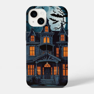 Haunted House with Bats iPhone 14 Case