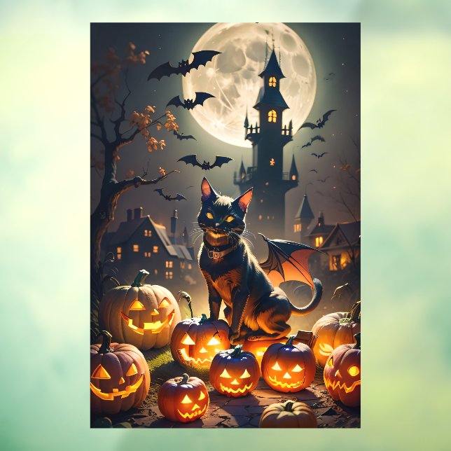 Haunted Houses, Black Bat Cat and Jack-o-Lanterns  (Sheet 3)