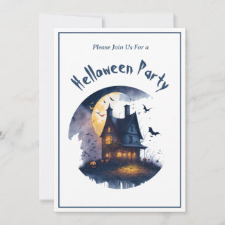 Haunted Houses Halloween Invitation