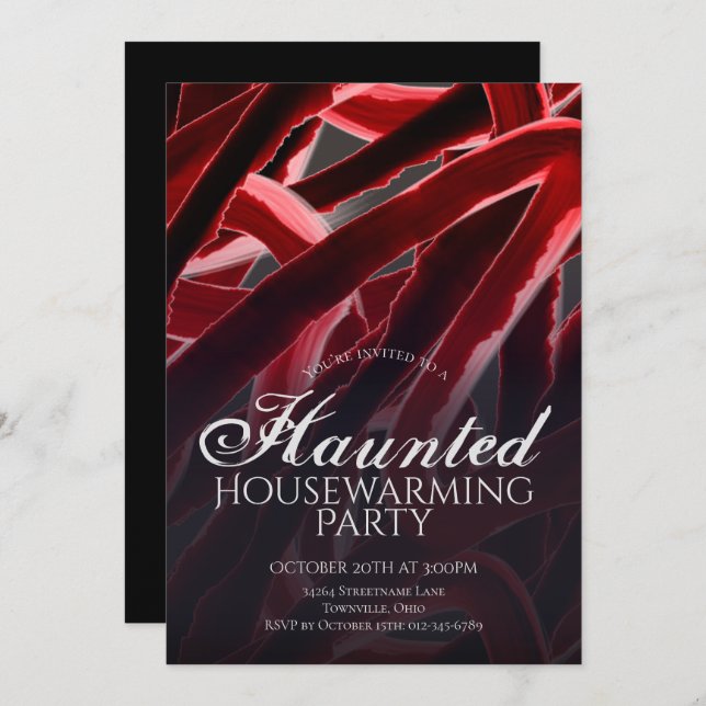 Haunted Housewarming Halloween Party Invitation (Front/Back)