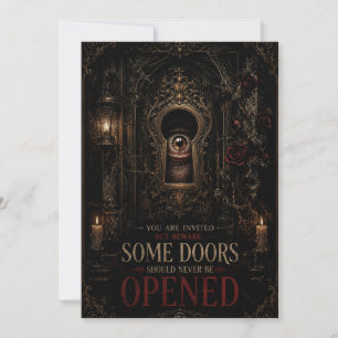 Haunted Keyhole Eye Gothic Halloween Horror Invitation