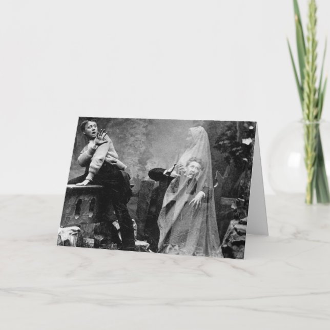 Haunted Lane - Vintage Ghost Photo 1880 Card (Front)