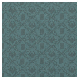 Haunted Library Books and Bats Patterned Fabric