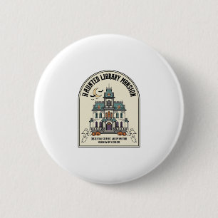 Haunted Library Salem Ghost Vintage Halloween_1 6 Cm Round Badge