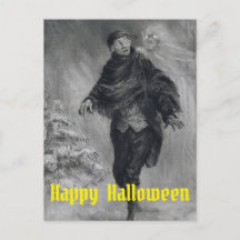 Haunted Man Happy Halloween Ghosts