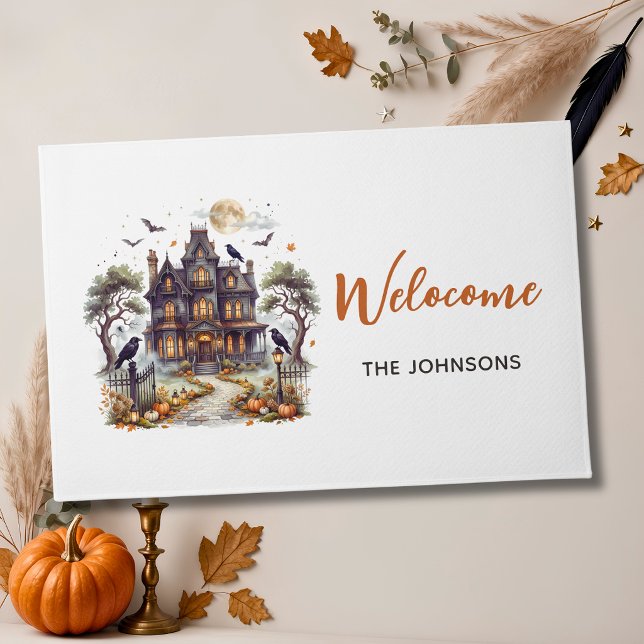Haunted Manor Halloween Doormat (Creator Uploaded)