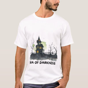Haunted Manor T-Shirt – Moonlit House & Bats Water