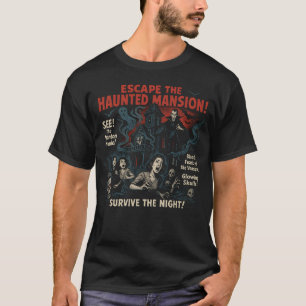Haunted Mansion Escape Movie Poster Halloween T-Shirt