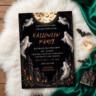 Haunted Mansion Ghost Halloween Party Invitation