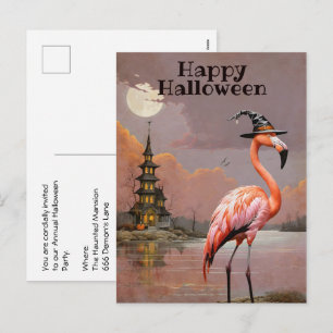 Haunted Mansion Halloween Costume Party Holiday Postcard