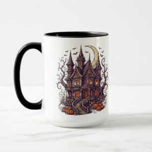 Haunted Mansion Halloween Mug - Spooky Ghost House