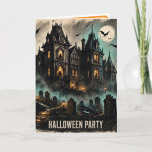 Haunted Mansion Halloween Party • Cinematic Night Card
