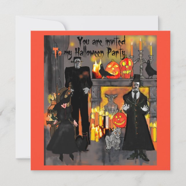 Haunted Mansion Halloween Party Invitation (Front)