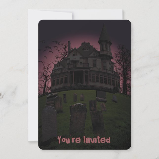 Haunted Mansion Halloween Party Invitation (Front)