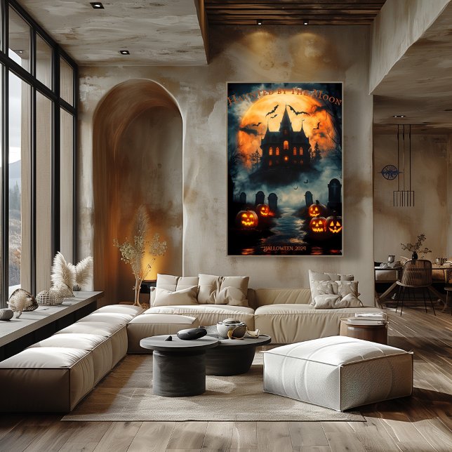 Haunted Mansion Halloween with Jack-O'-Lanterns Poster (Creator Uploaded)