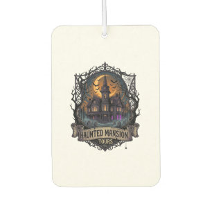 Haunted Mansion Tours Halloween Gothic House Cresc Car Air Freshener