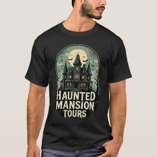 Haunted Mansion Tours Vintage Halloween Vector T-Shirt