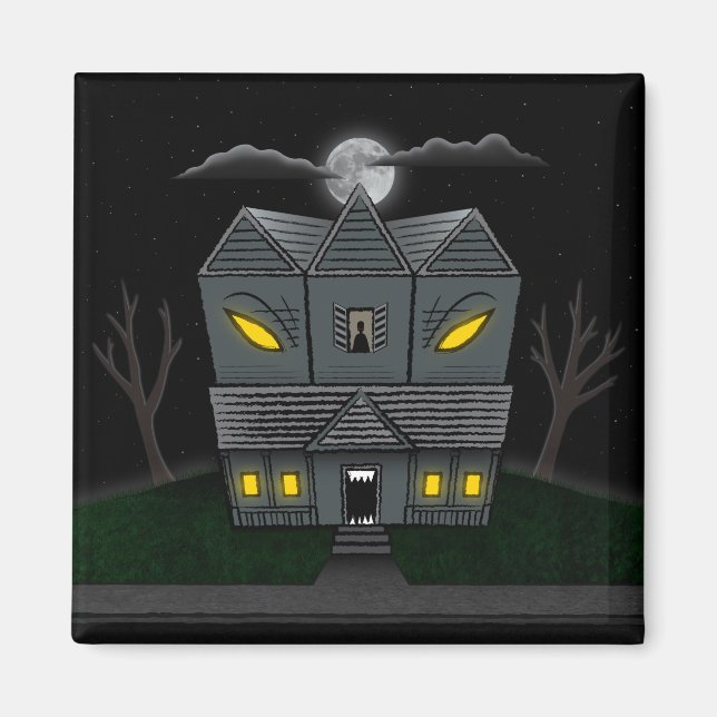Haunted Monster House Magnet (Front)
