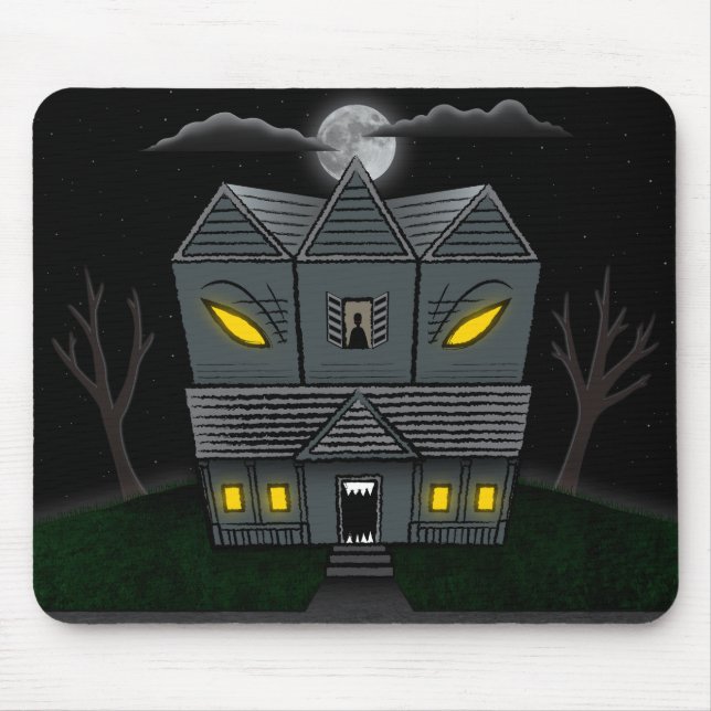 Haunted Monster House Mouse Pad (Front)
