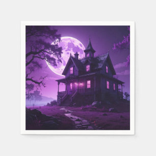 Haunted Moonlight House Napkin