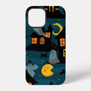 Haunted Neighborhood Halloween vintage Seamless Pa iPhone 12 Case