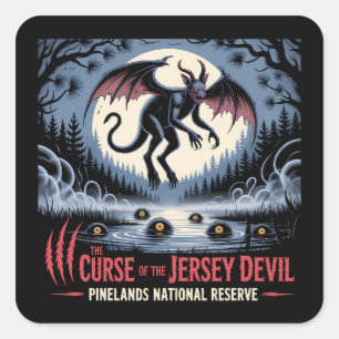Haunted New Jersey Pinelands National Reserve Art  Square Sticker