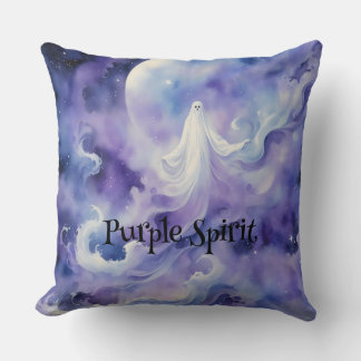 Haunted Night - Ghostly Spirit in the Stars Cushion