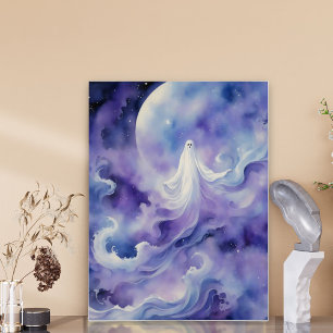 Haunted Night - Ghostly Spirit in the Stars Poster