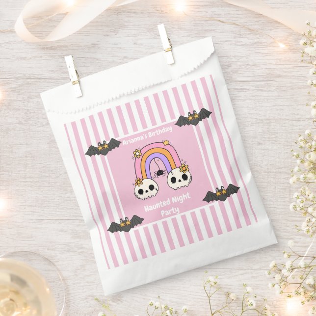 Haunted Night Party Birthday  – Halloween night Favour Bag (Clipped)