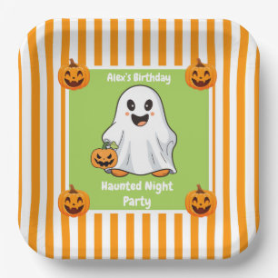 Haunted Night Party Birthday  – Halloween night Paper Plate
