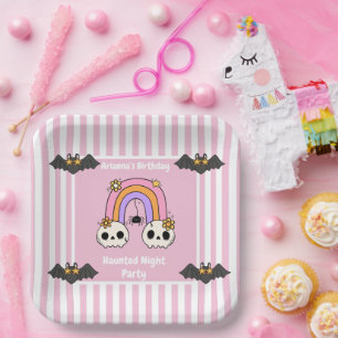 Haunted Night Party Birthday  – Halloween night Paper Plate