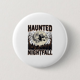 Haunted Night Shirt Vintage Engraving Halloween De 6 Cm Round Badge