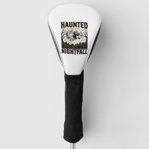 Haunted Night Shirt Vintage Engraving Halloween De Golf Head Cover