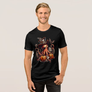 Haunted Ocean Vibes: Octopus Pirate Halloween Tee