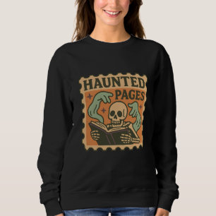 Haunted Pages Shirt – Gothic Academia Skeleton 