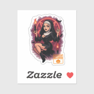 Haunted Pin-Up Nun – Spooky Halloween