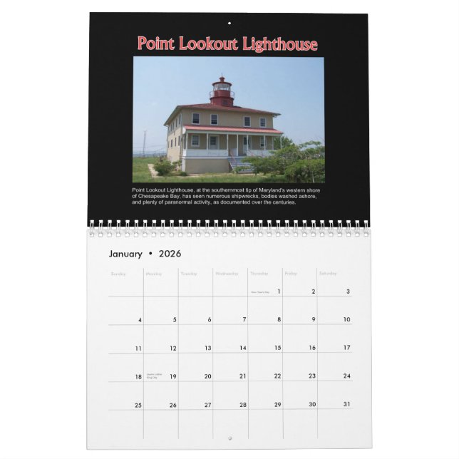 Haunted Places in The United States Wall Calendar (Jan 2026)