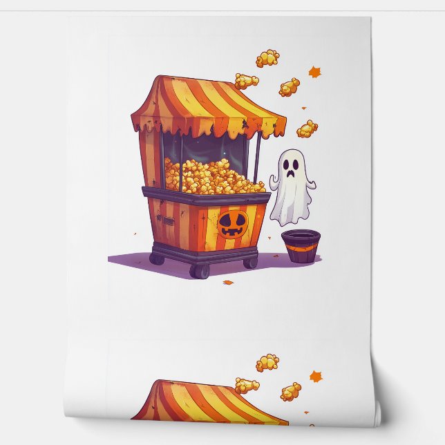 Haunted Popcorn Stand Wallpaper (Unrolling)