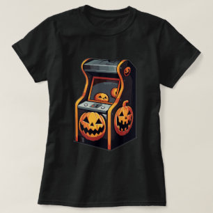 Haunted Pumpkin Arcade Cozy Spooky Aesthetic T-Shirt