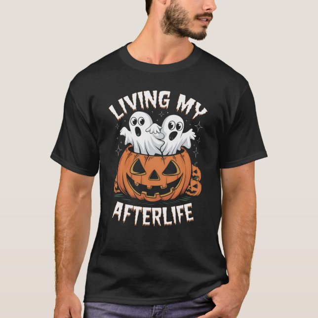 Haunted pumpkin ghosts T-Shirt (Front)